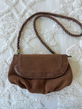 Women's Brown Leather & Suede Crossbody Bag by Anthropologie